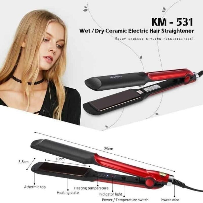 Kemei KM-329 Professional Hair Straightener | straighthome® - Image 1